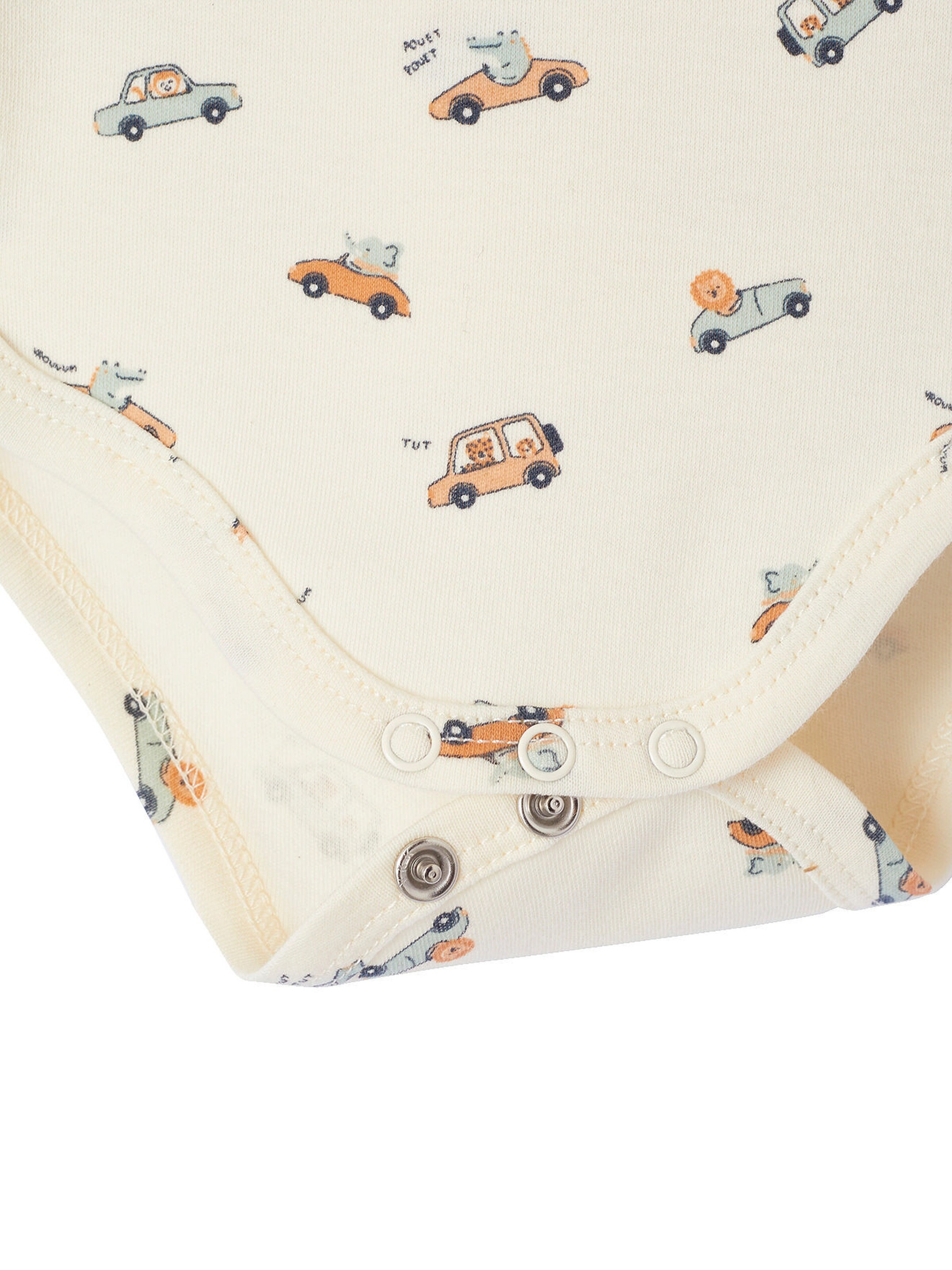 Vertbaudet Bio-Kollektion: Baby Geschenk-Set aus Body, Latzhose, Mütze & Cordjacke aqua