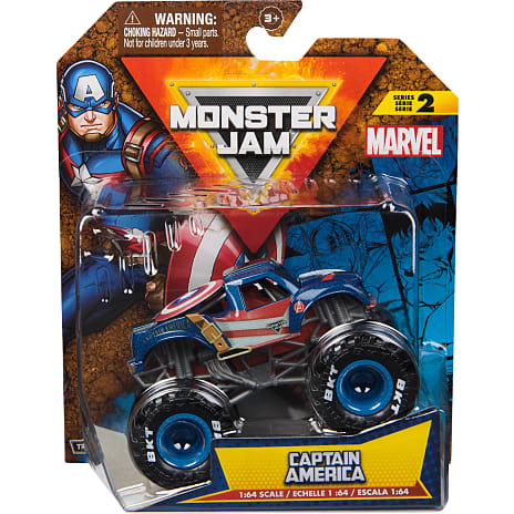 Monster Jam 1:64 marvel single packs - assorteret