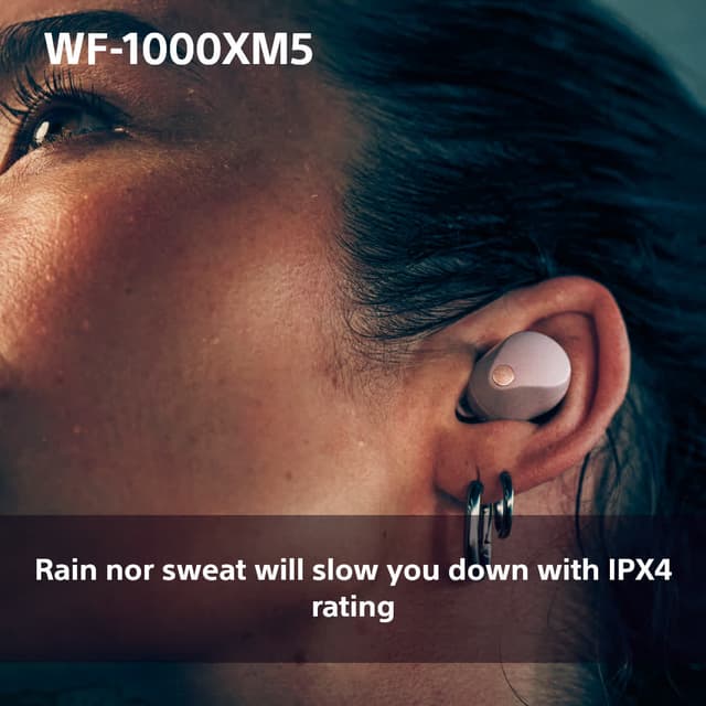 Sony WF1000XM5P true wireless in-ear-hovedtelefoner (røget pink)