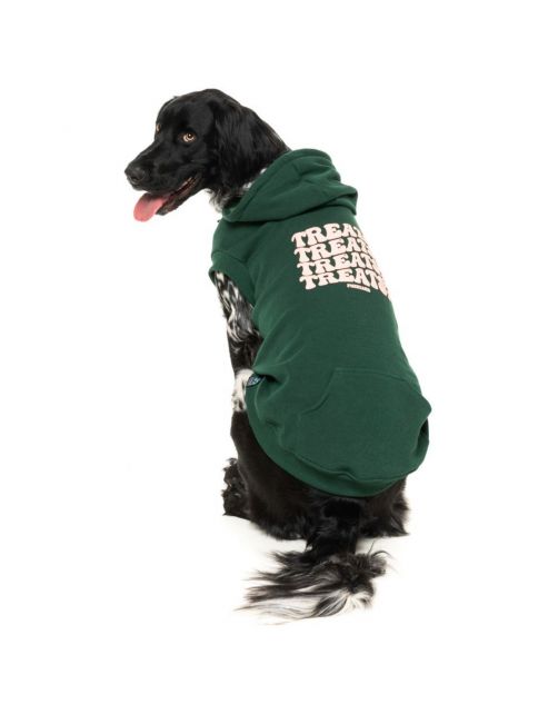 Fuzzyard Treats Hoodie Donkergroen - Hondenkleding