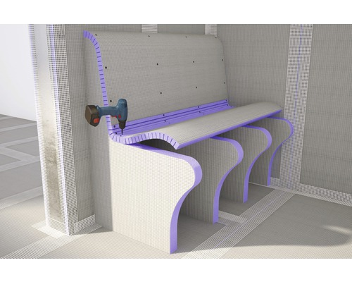 Jackoboard® Flexo-Plus langssleuf 15 mm enkelzijdig gecoat 2600 mm x 600 mm x 30 mm