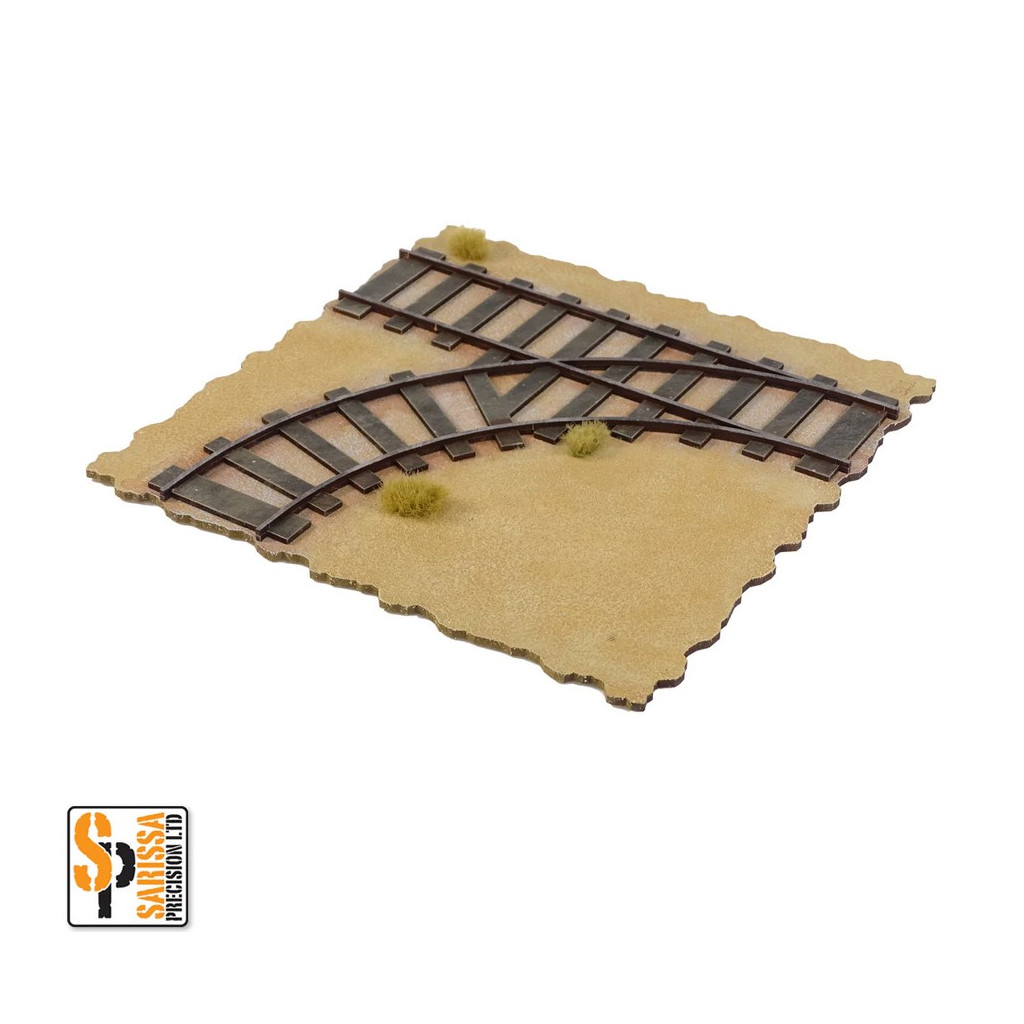 Old West Straight with Curve Split Left Railway