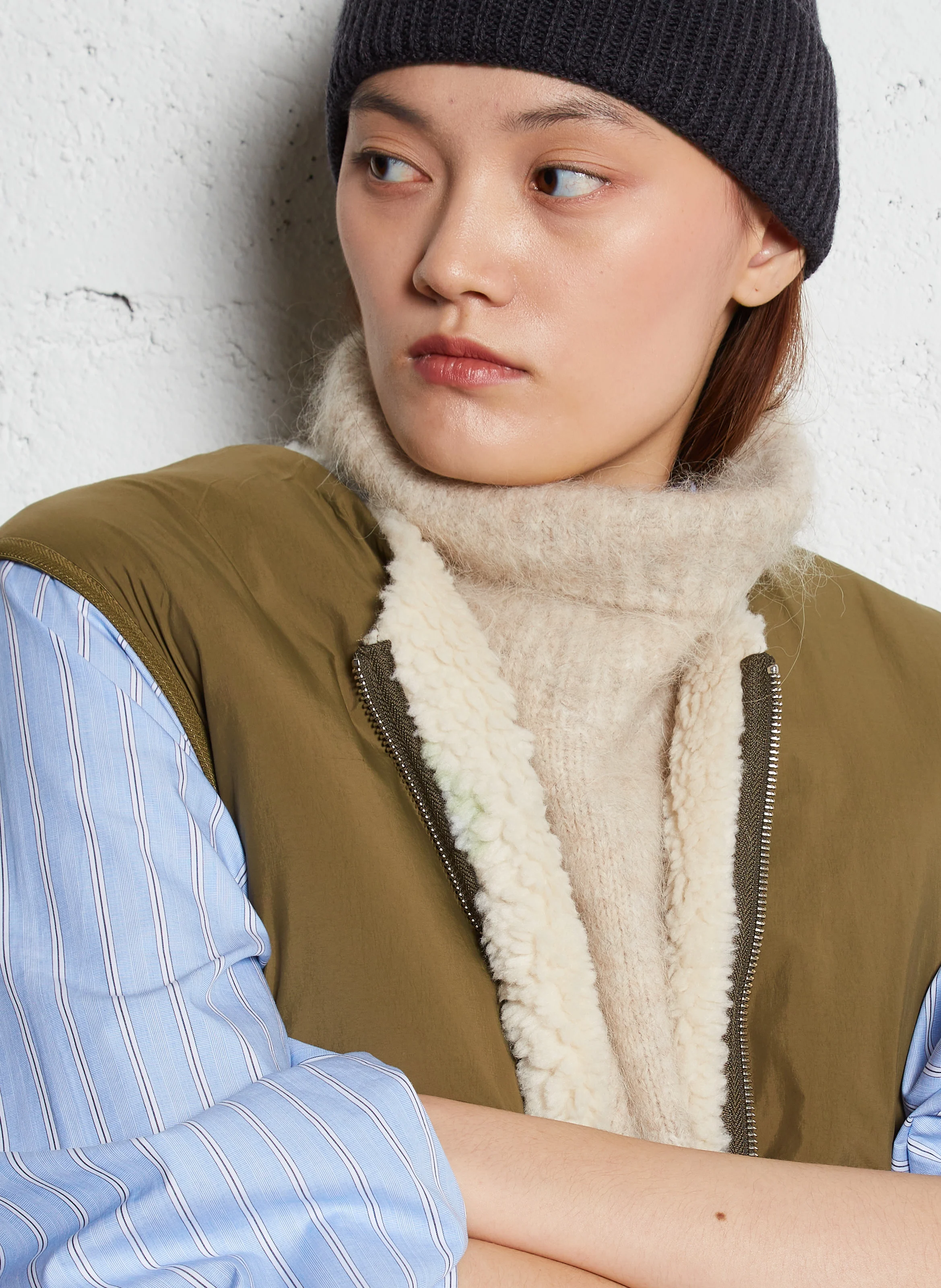 HESS - Veste sans manches réversible | Marron