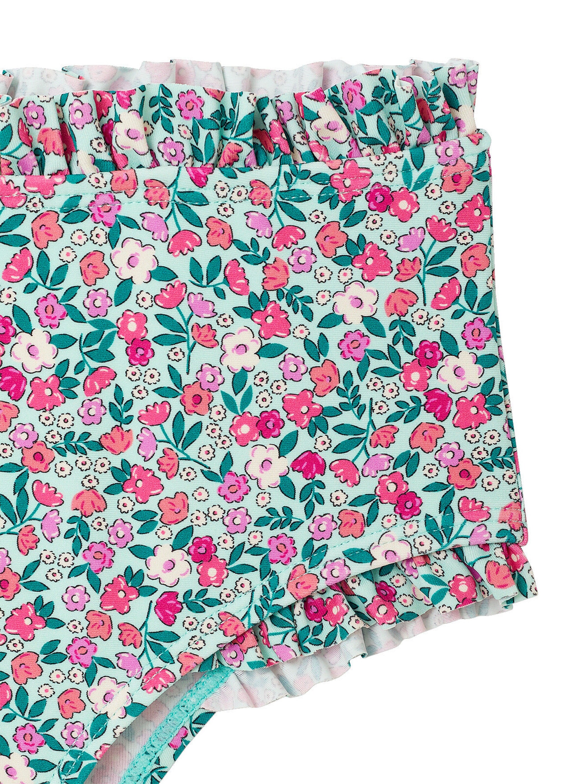 Vertbaudet Mädchen Bikini mit gesmoktem Oberteil aqua