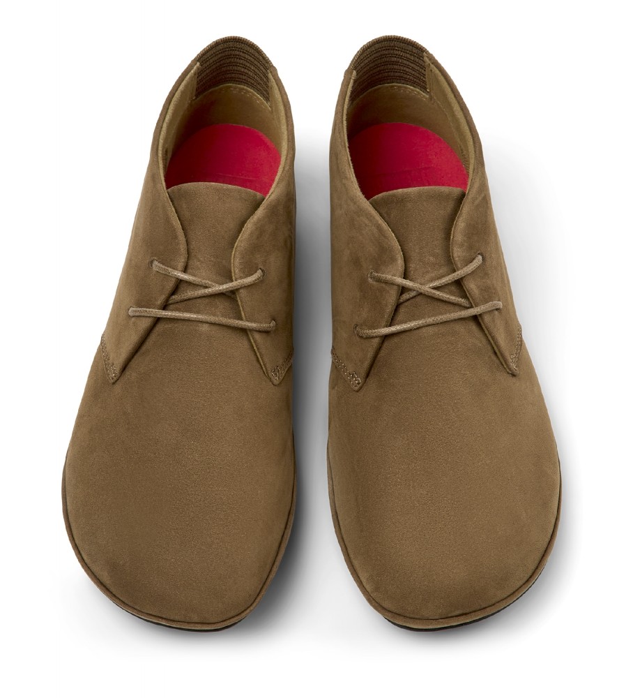 Sapatos de couro marrom Camper Right Nina