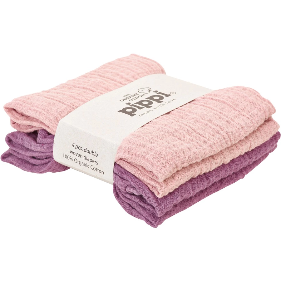 pippi Muslin Tücher 4er Pack pale mauve