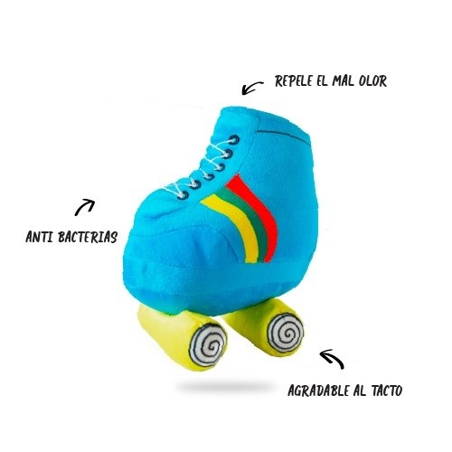 Bota de patinação Patasbox de pelúcia multicolorida para cães