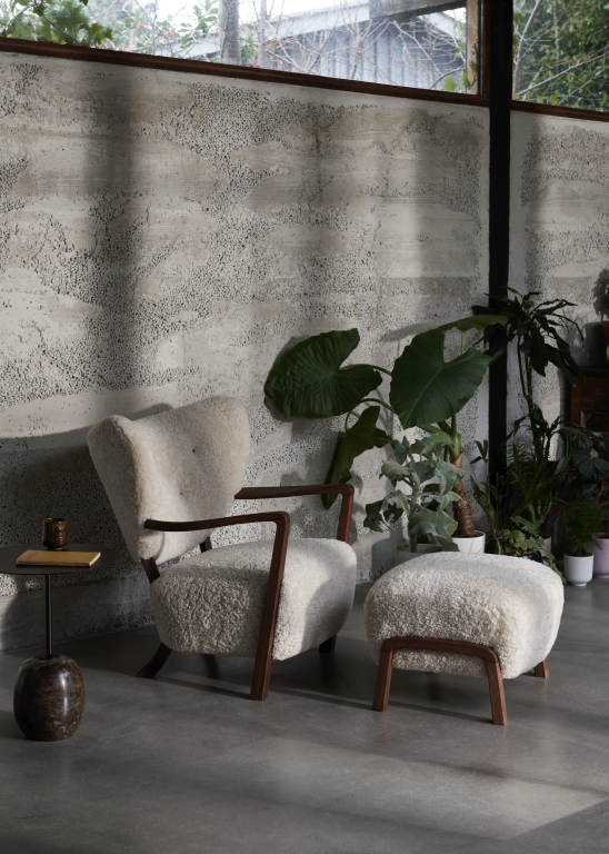 &tradition Wulff ottoman walnoot onderstel Hallingdal 376