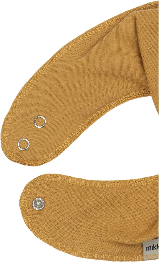 Mikk-Line Cotton Bibs - Triangle Honey mustard