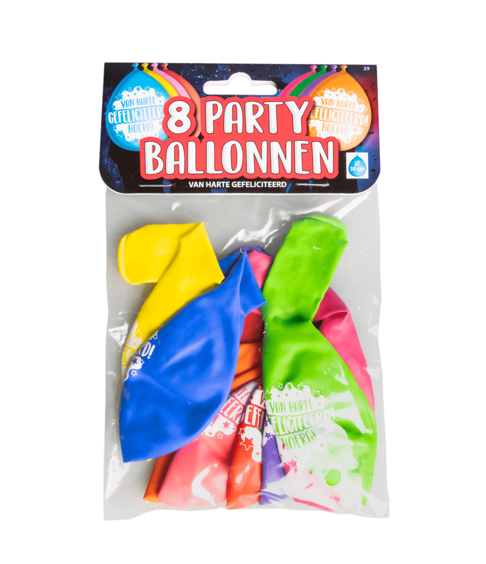 Verjaardag Ballonnen Van Harte Gefeliciteerd 30cm 8st