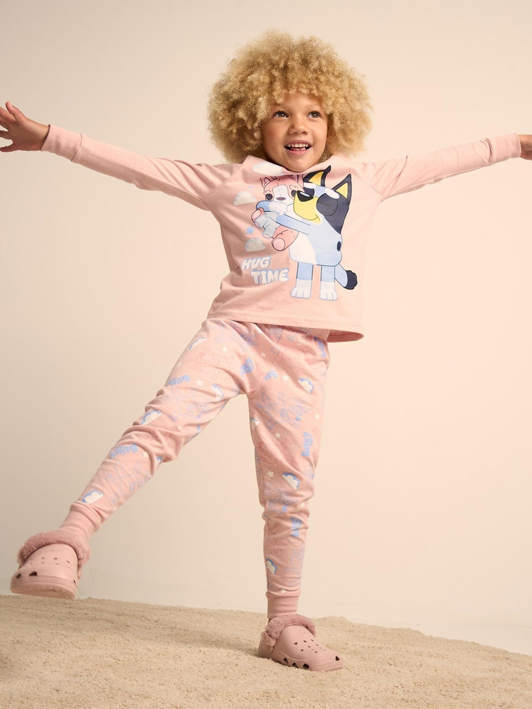 Brand Threads Girls 100% Cotton Bluey Pyjamas Set