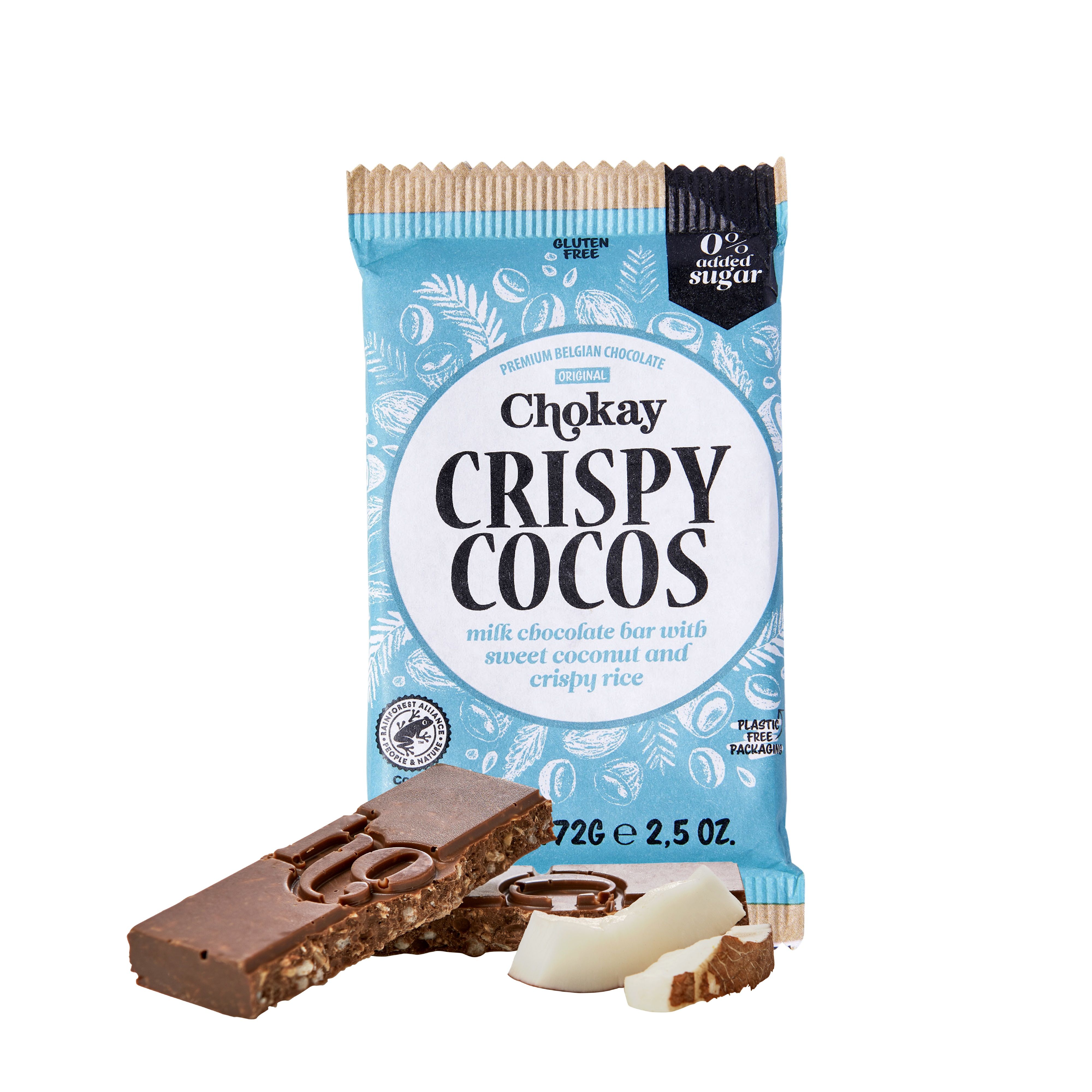 Chokay Plate Melkesjokolade Kokos og RisCrisp 70 g