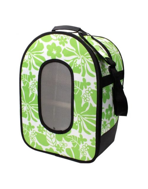 Keddoc Vogeltransporttas Tan Leaf S Groen&Wit - Vervoerstas