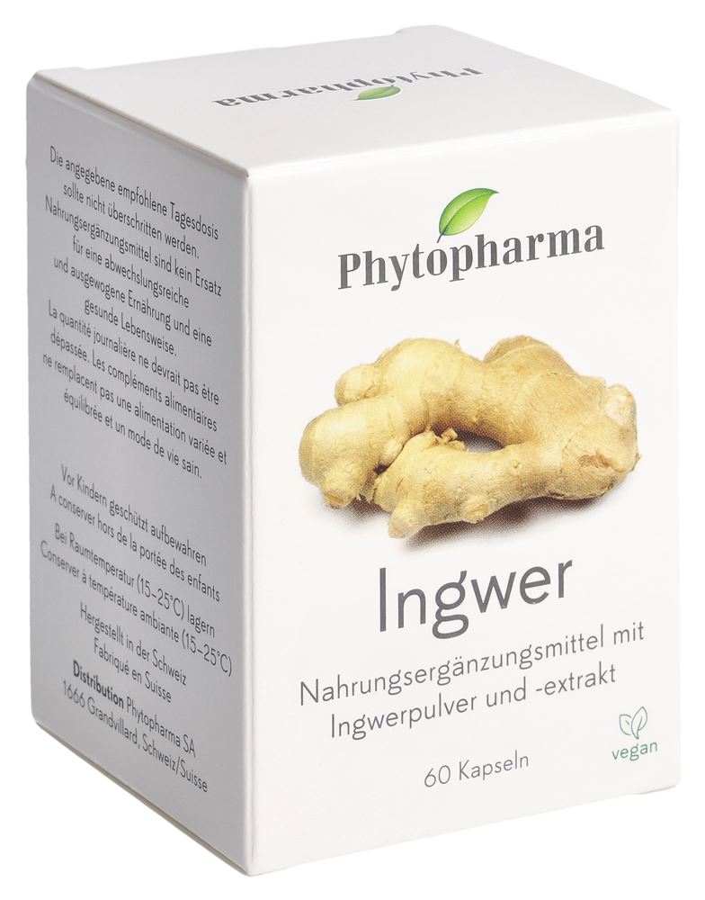 PHYTOPHARMA Ingwer 365 mg<br>60 Stück, Kapsel