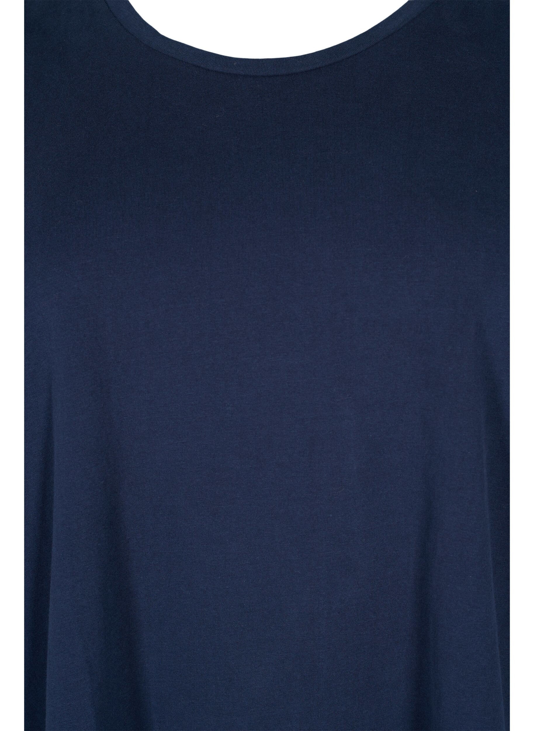 Basis bomulds t-shirt med 3/4 ærmer