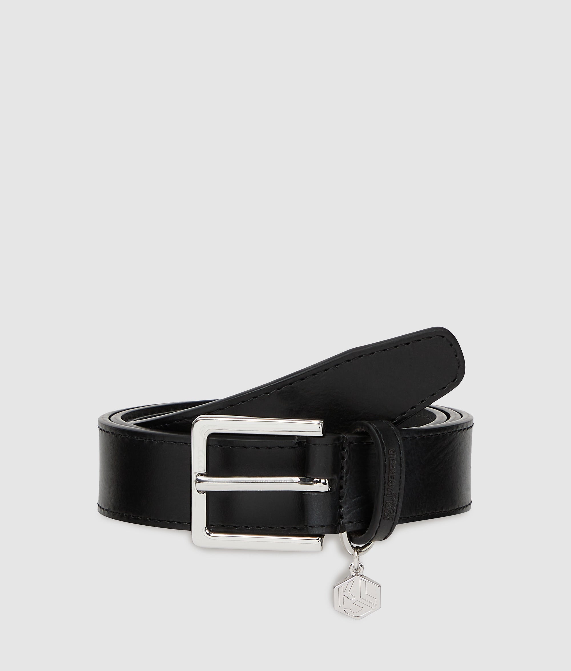 Logo charm belt