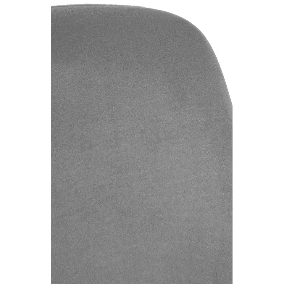 CLP Eetkamerstoel Victoria zwart Frame - Fluweel - grijs