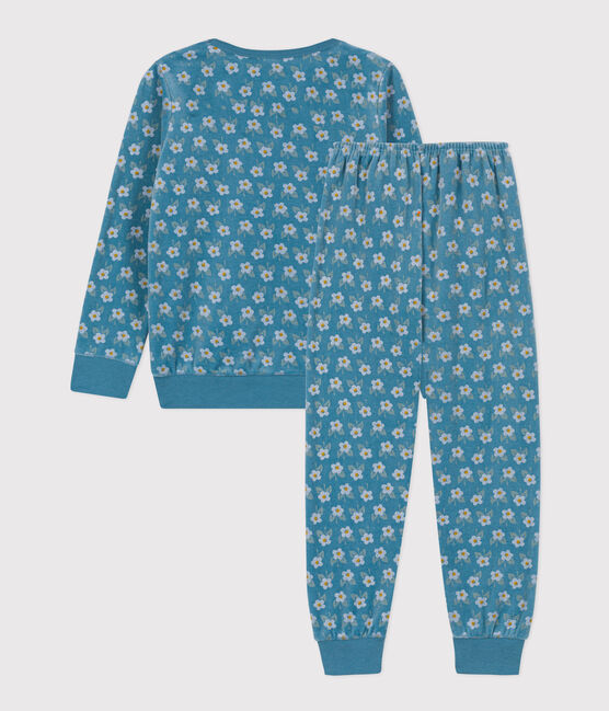Pyjama fleur petite fille en velours