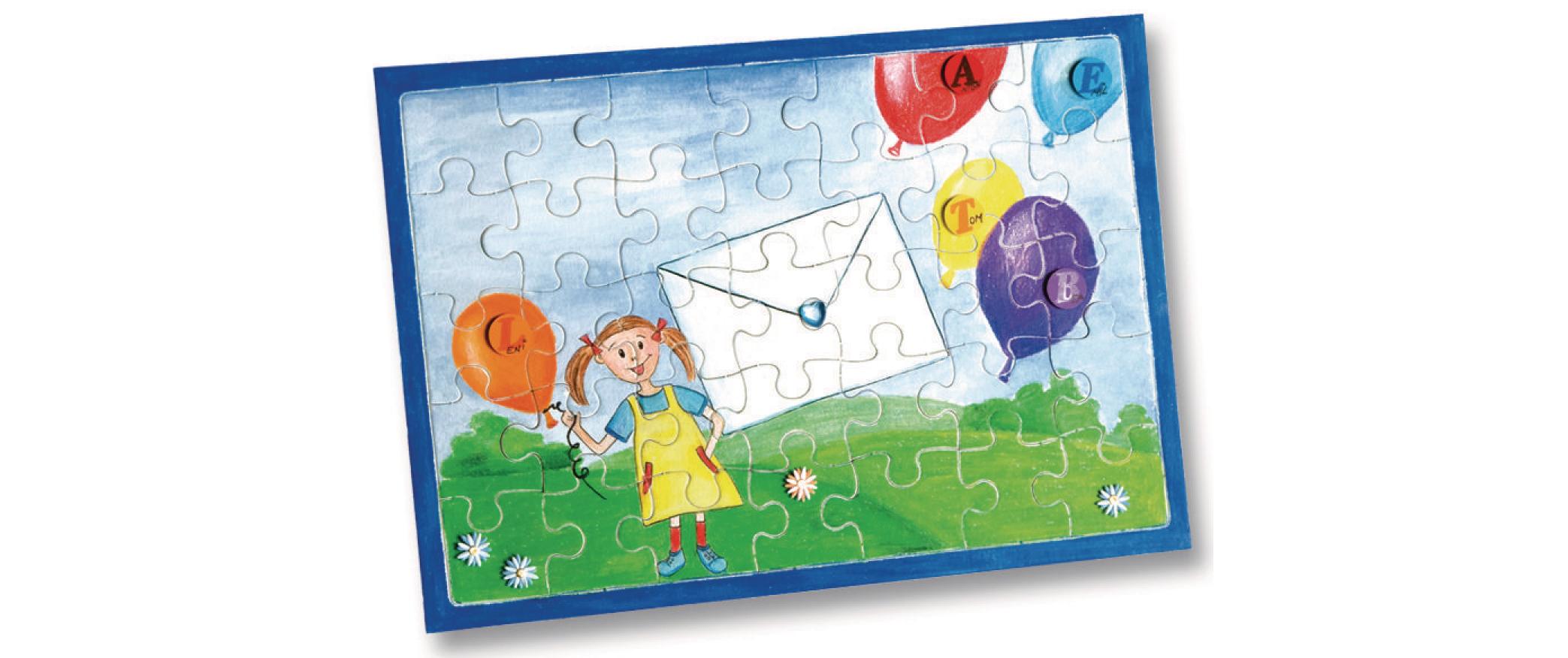 Papp-Puzzle A4 mit Legerahmen, 1 StückBlanko Puzzle mit Legerahmen