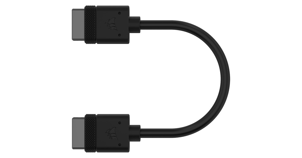 CorsairiCUE LINK kabel  (Zwart, 0,1 meter, 2 stuks)