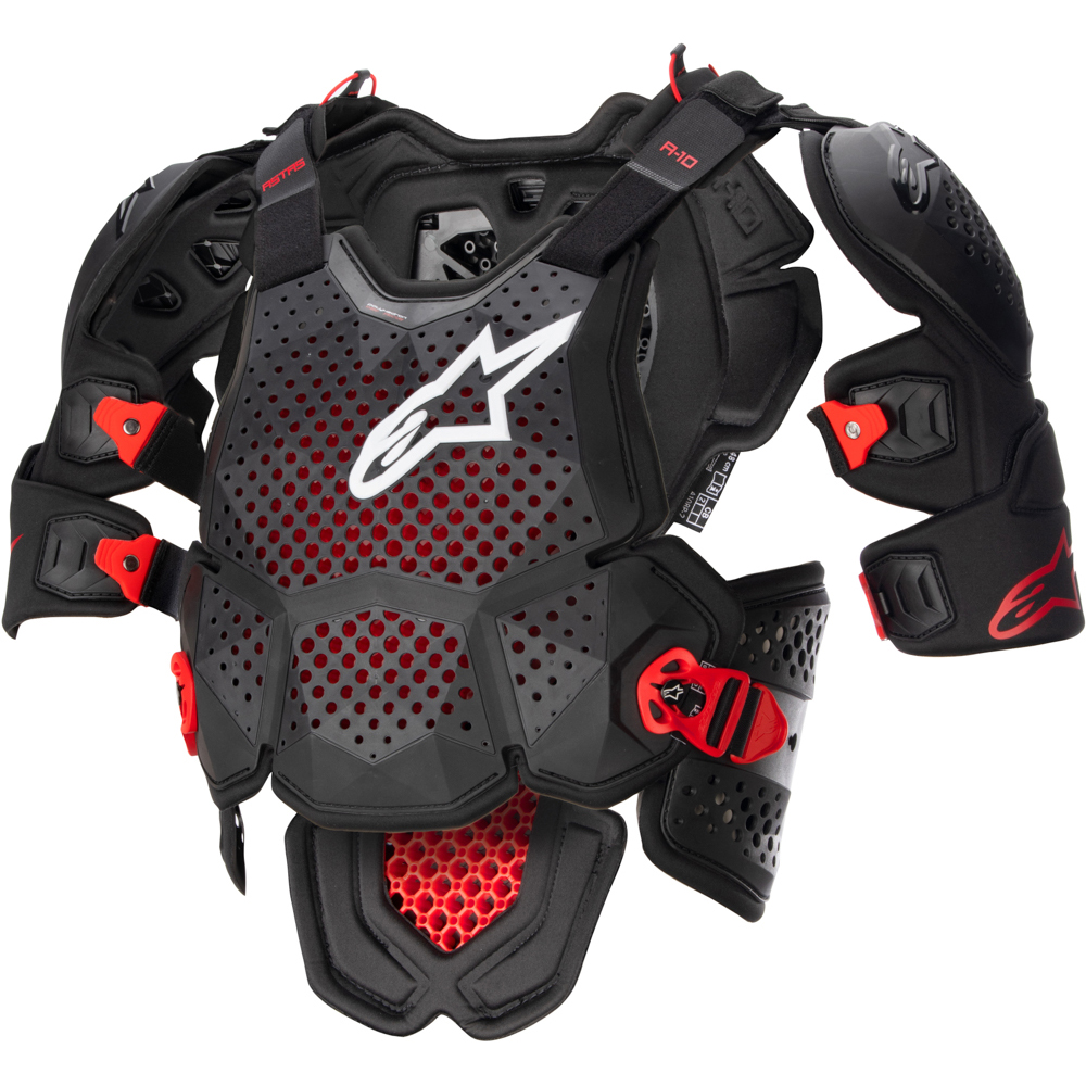 Alpinestars - Pare-pierres A-10 v2 Anthracite / Noir / Rouge