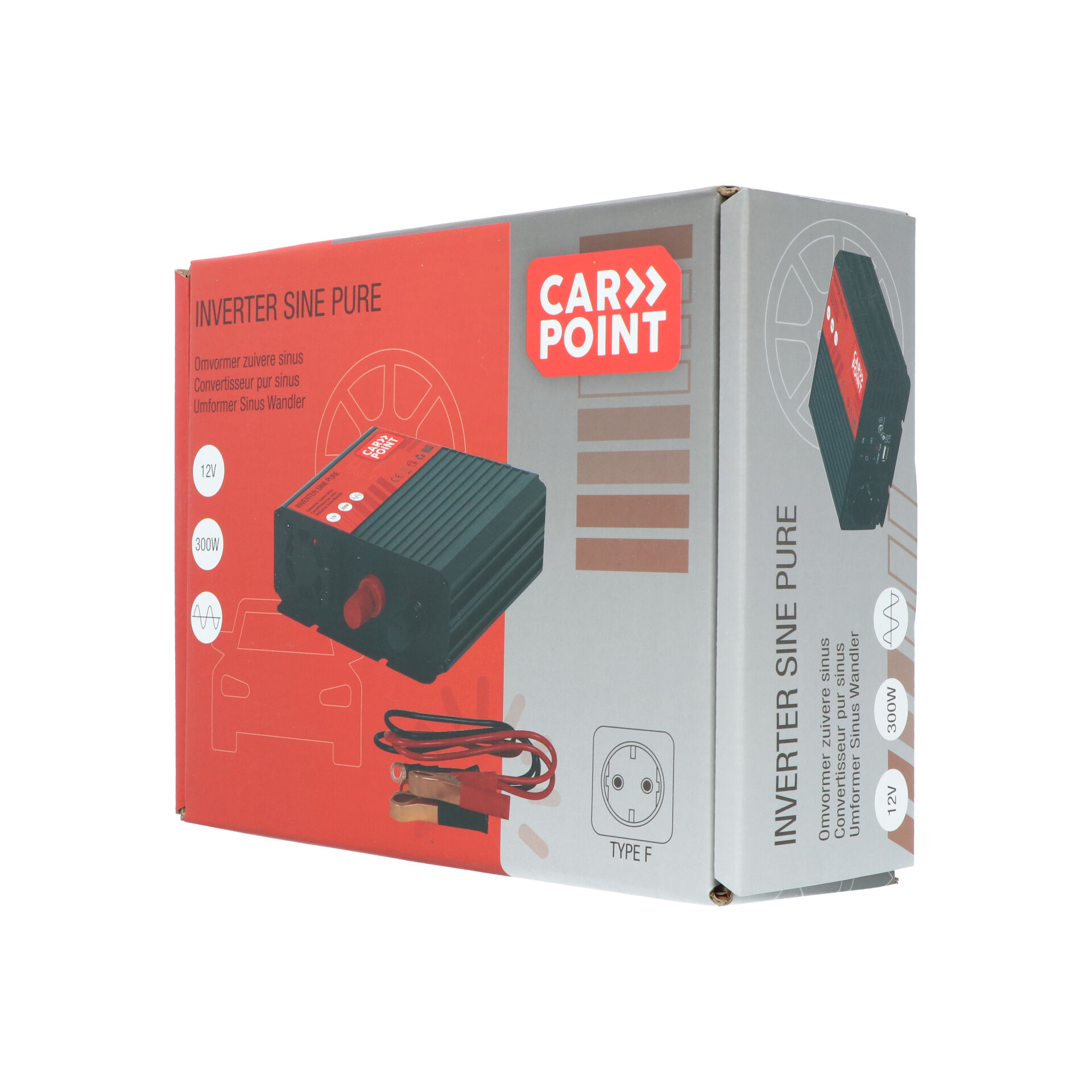 Carpoint Pure Sinus omvormer - 300 watt