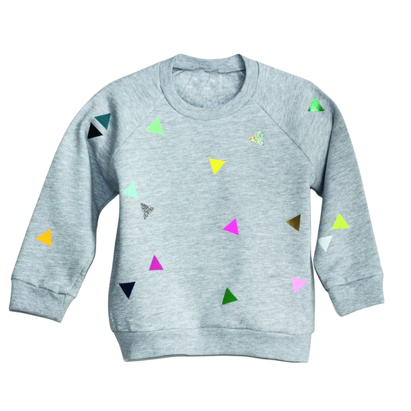 Sweatshirt Triangles Grey