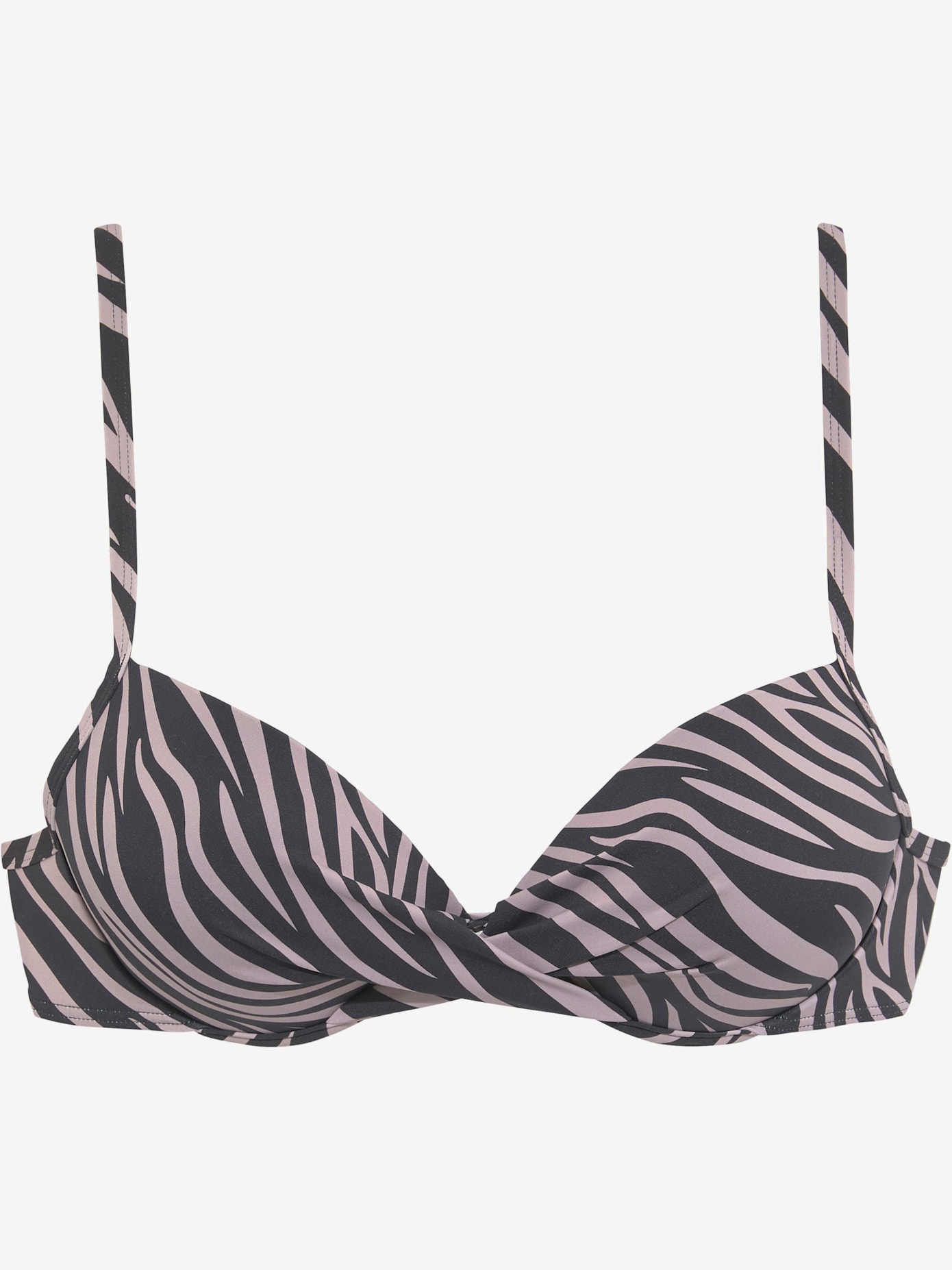 Haut de bikini push-up imprimé zébré élégant
