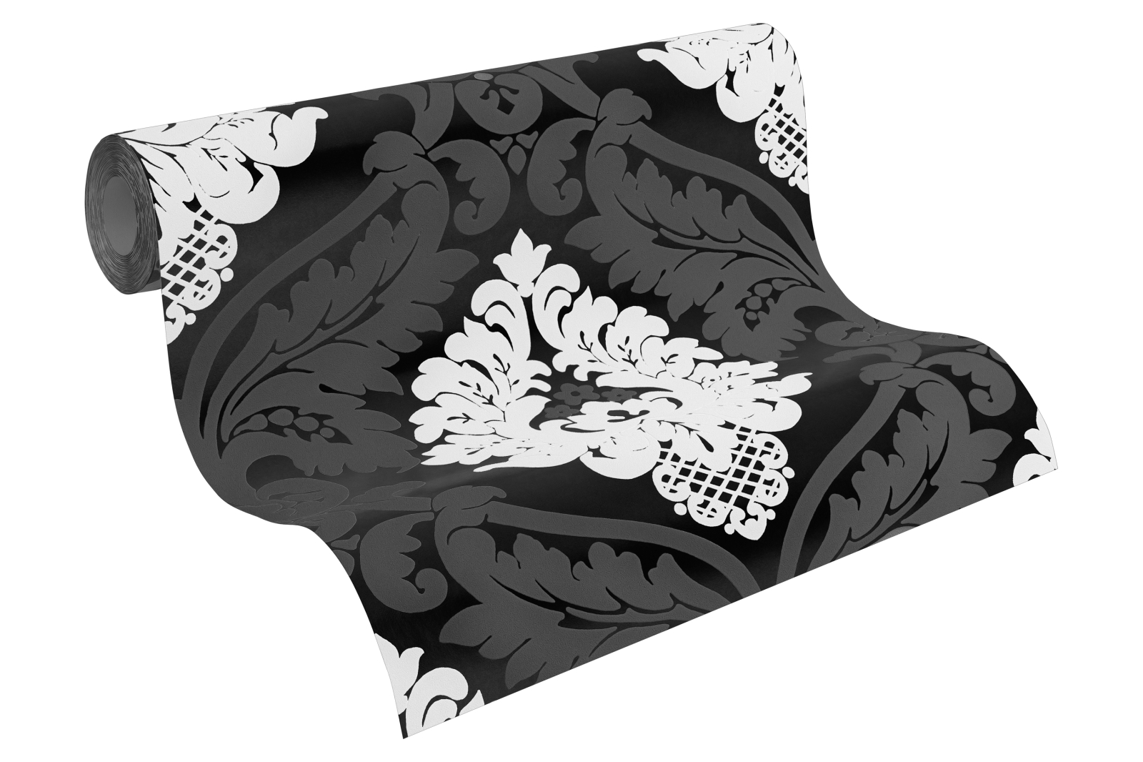 Vliestapete BLACK & WHITE 3 - schwarz-weiß - Barock - 10 Meter