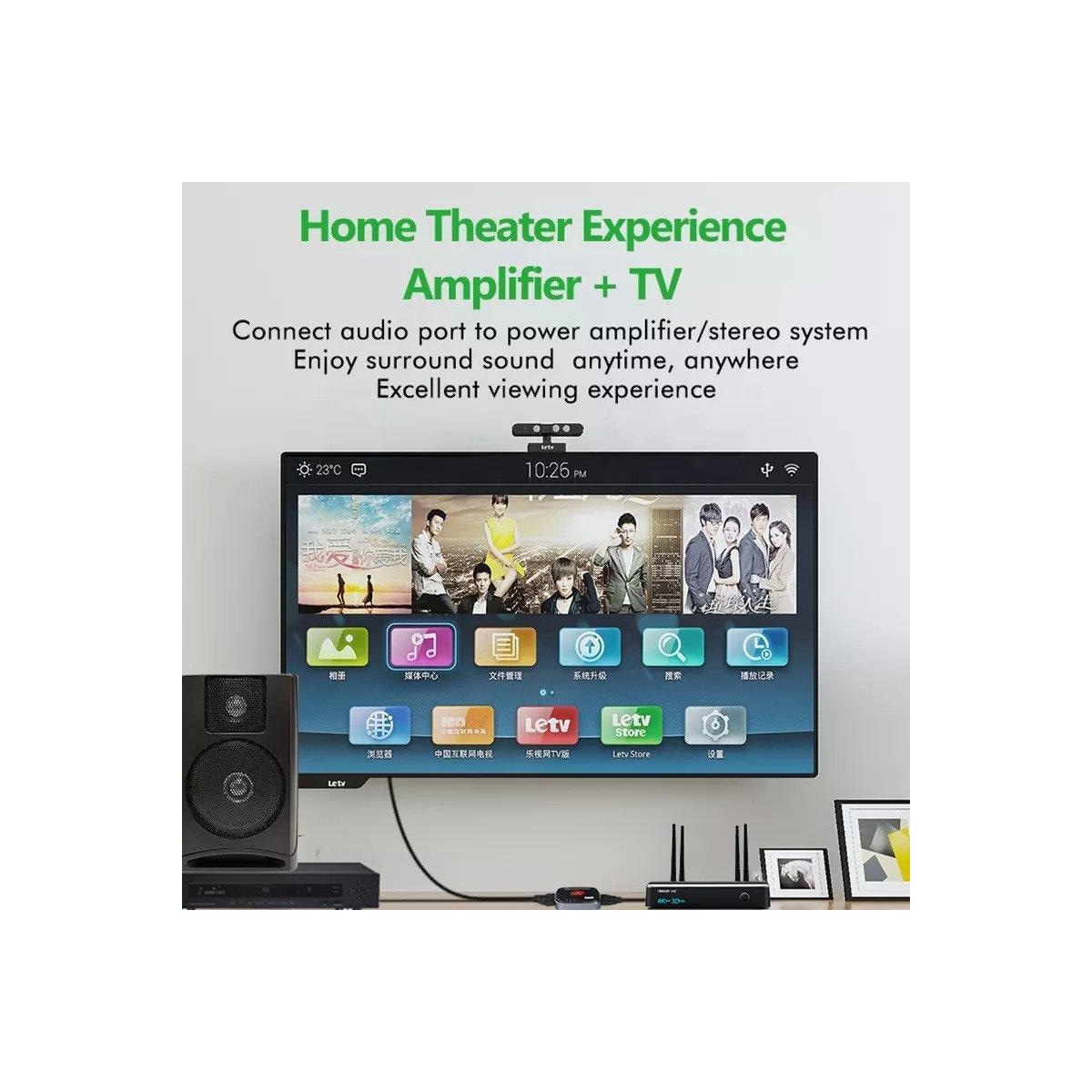 NÖRDIC HDMI 4K120Hz 8K60Hz avtrekker HDMI til 1xHDMI 2xToslink 1xStereo RL HDCP2.3 HDR10 EDID