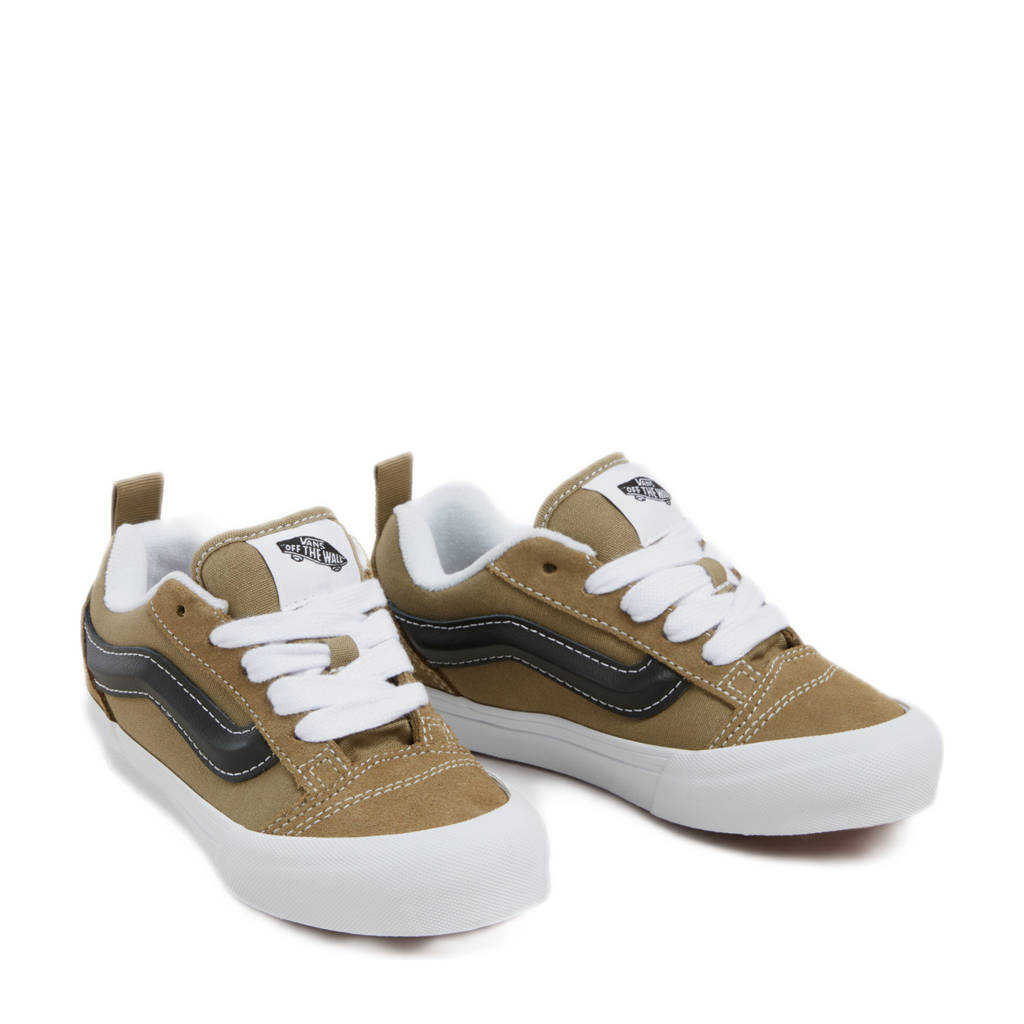 Knu Skoolsneakers olijfgroen/zwart