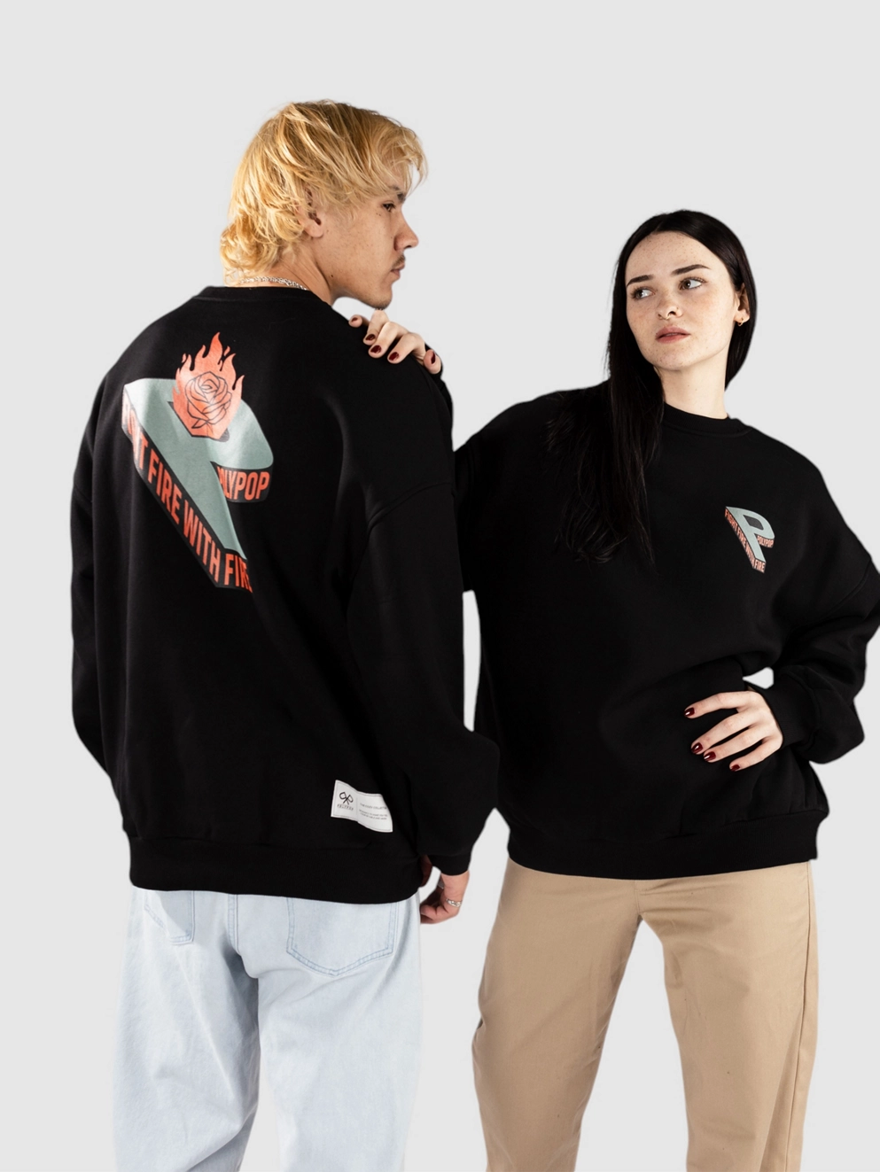 Polypop Big P Sweater black