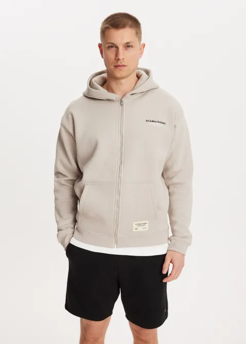 Sweatvest met capuchon bruin (TAU.L)