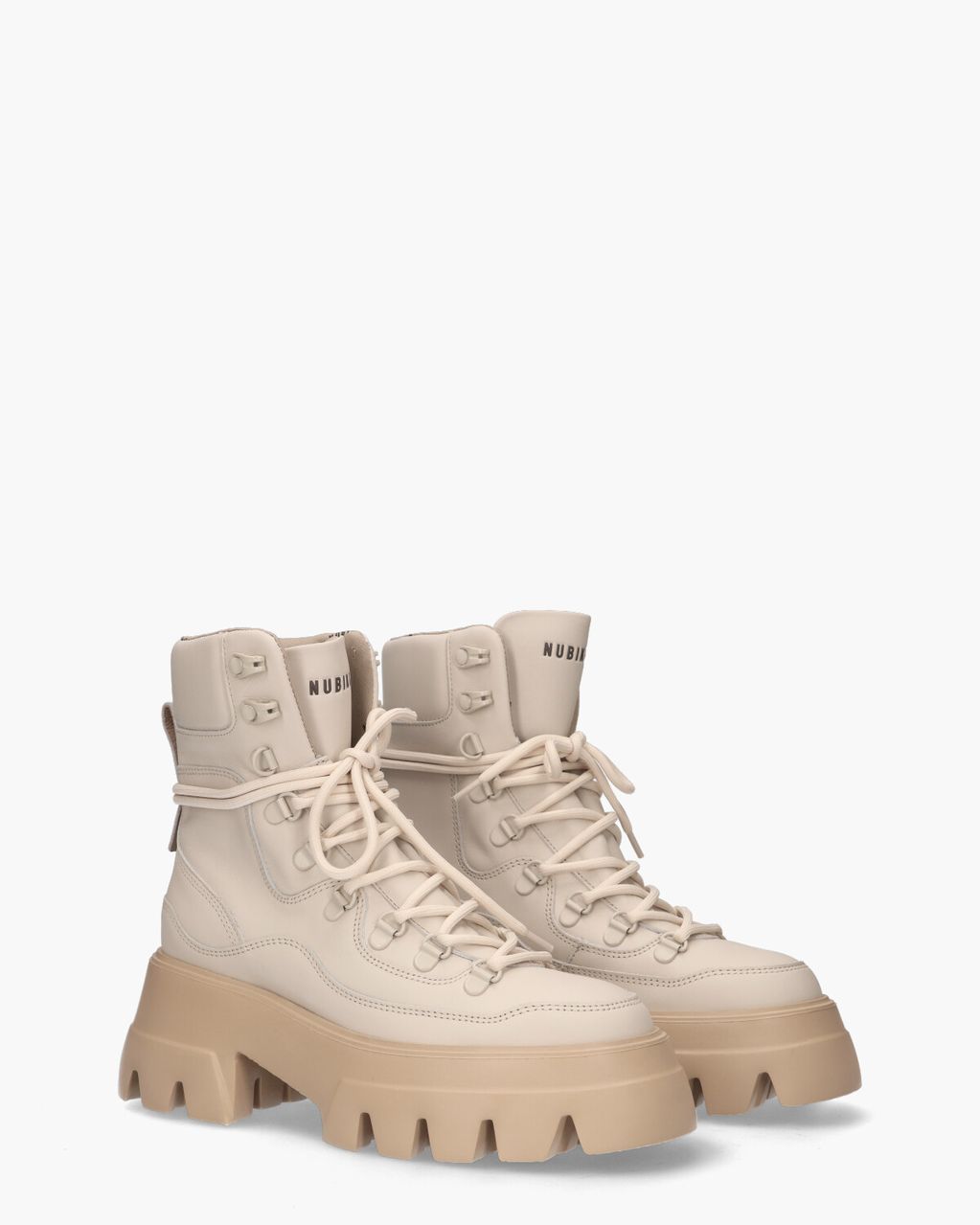 Nubikk Flore Montagne Lichtbeige Dames Veterboots
