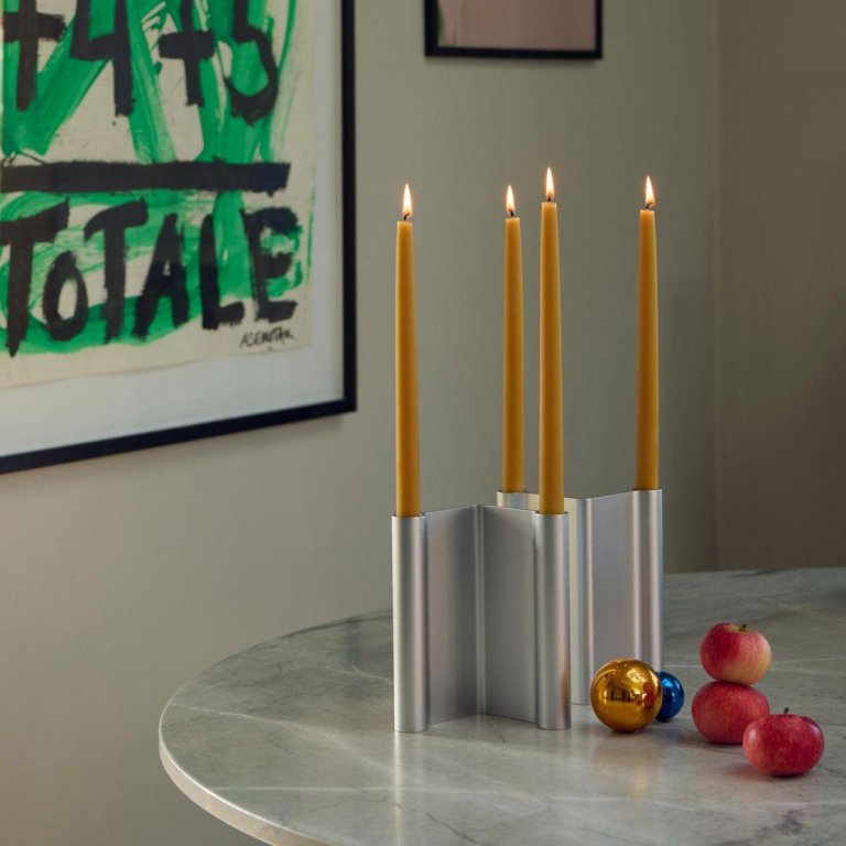 Muuto Pair kandelaar 18cm zilver