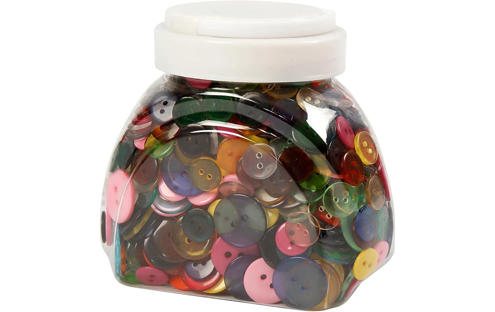 Knöpfe-Mix 10-20 mm, Mehrfarbig, 800 StückKnopfverschluss-Set