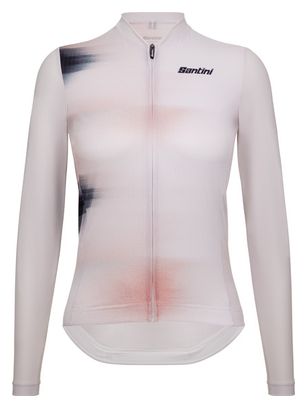 Maillot Manches Longues Unisexe Santini Ombra Eco Sleek Blanc
