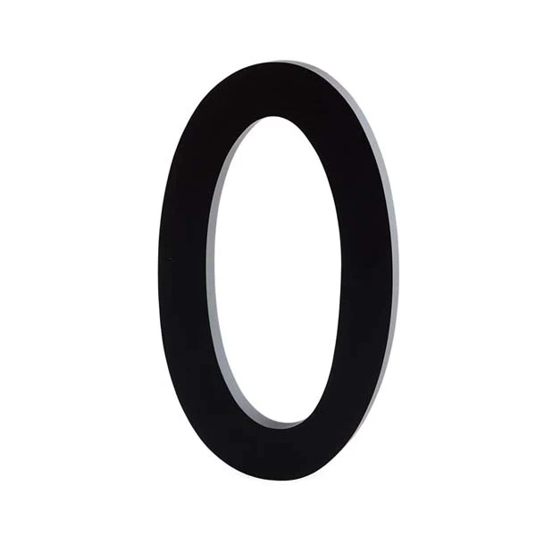 Design Letters  Alu husnummer, sort - H: 5 cm. - Vælg tal