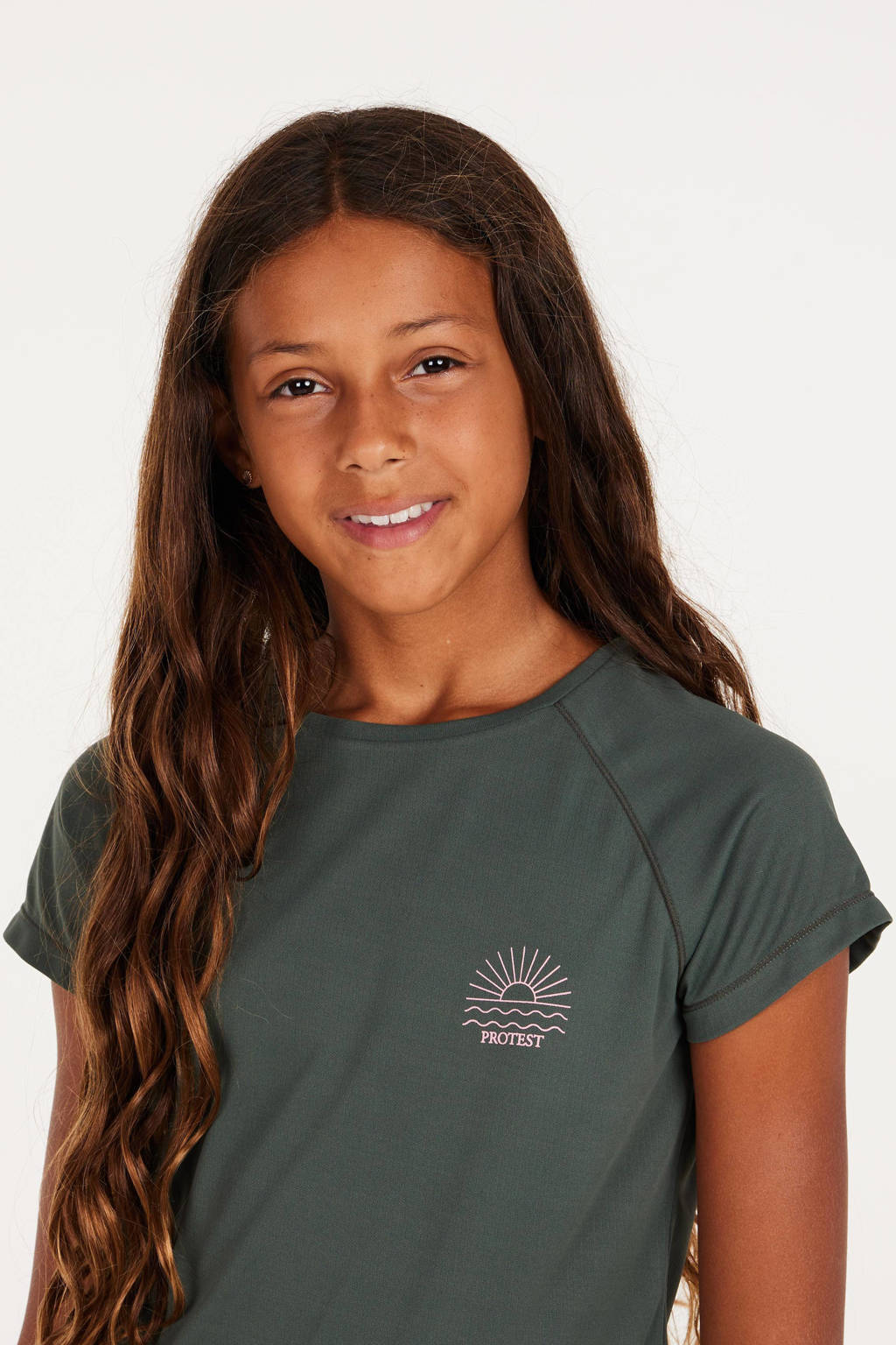UV T-shirt PRTRESHMA JR donkergroen