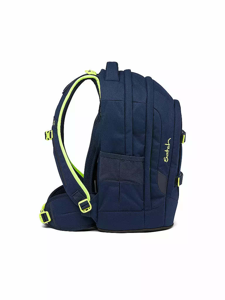 SATCH Schulrucksack Pack - Toxic Yellow dunkelblau