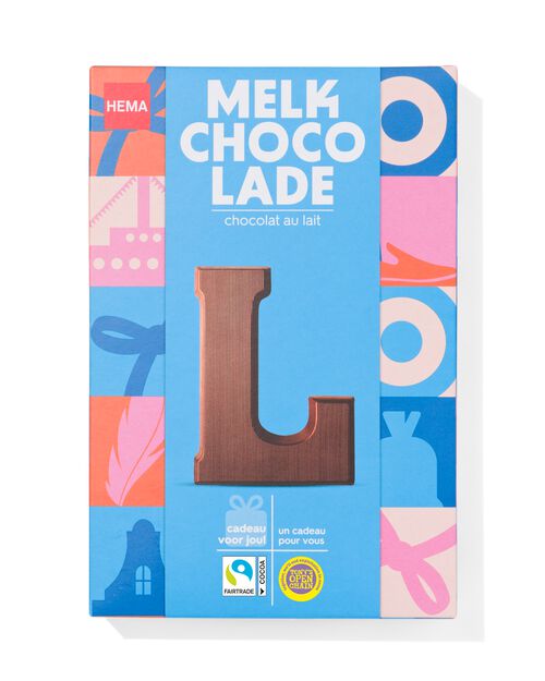 lettre L en chocolat au lait 140g