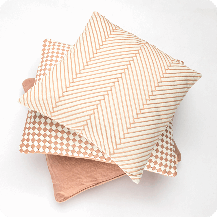 Kussen linnen Washed mineralred