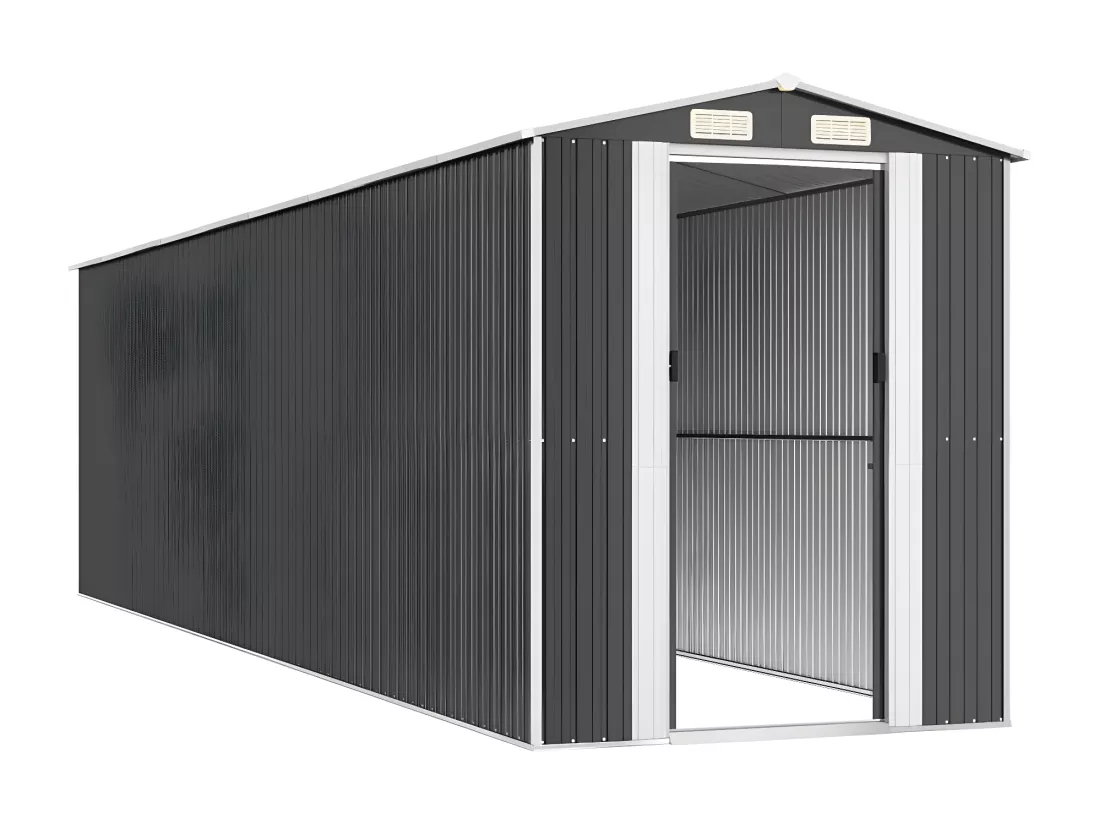 Abri de jardin Anthracite 192x772x223 Acier galvanisé