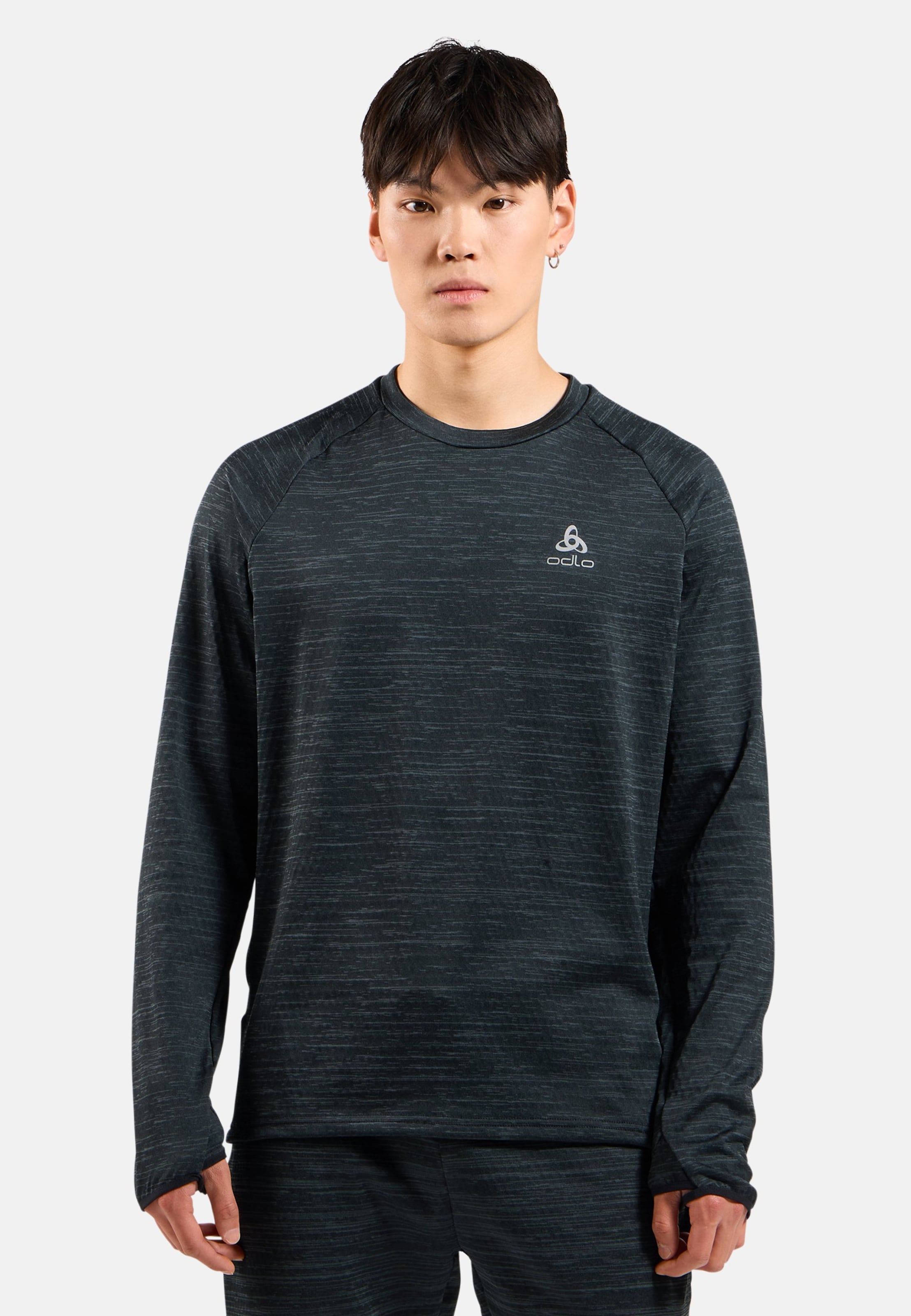 Run Easy Warm Mid Layer in black melange