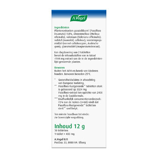 A.Vogel Passiflora Rustgevende* Sterk** Tabletten 30ST
