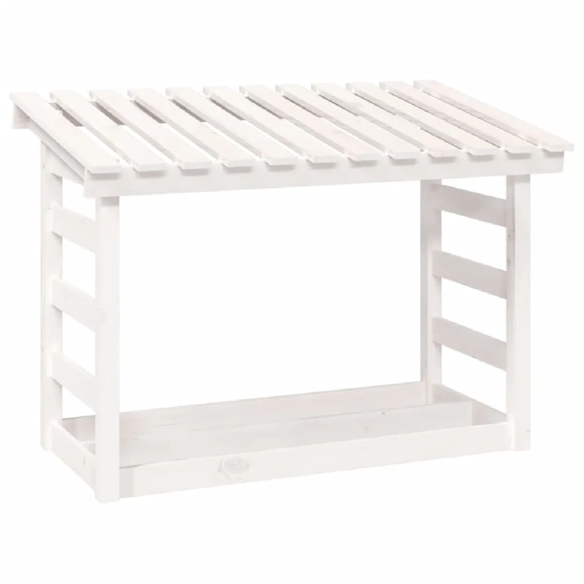 vidaXL Support bois de chauffage - Blanc