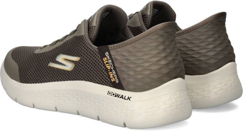 Skechers Slip-ins Go Walk Flex Hands Up Heren Instappers Bruin