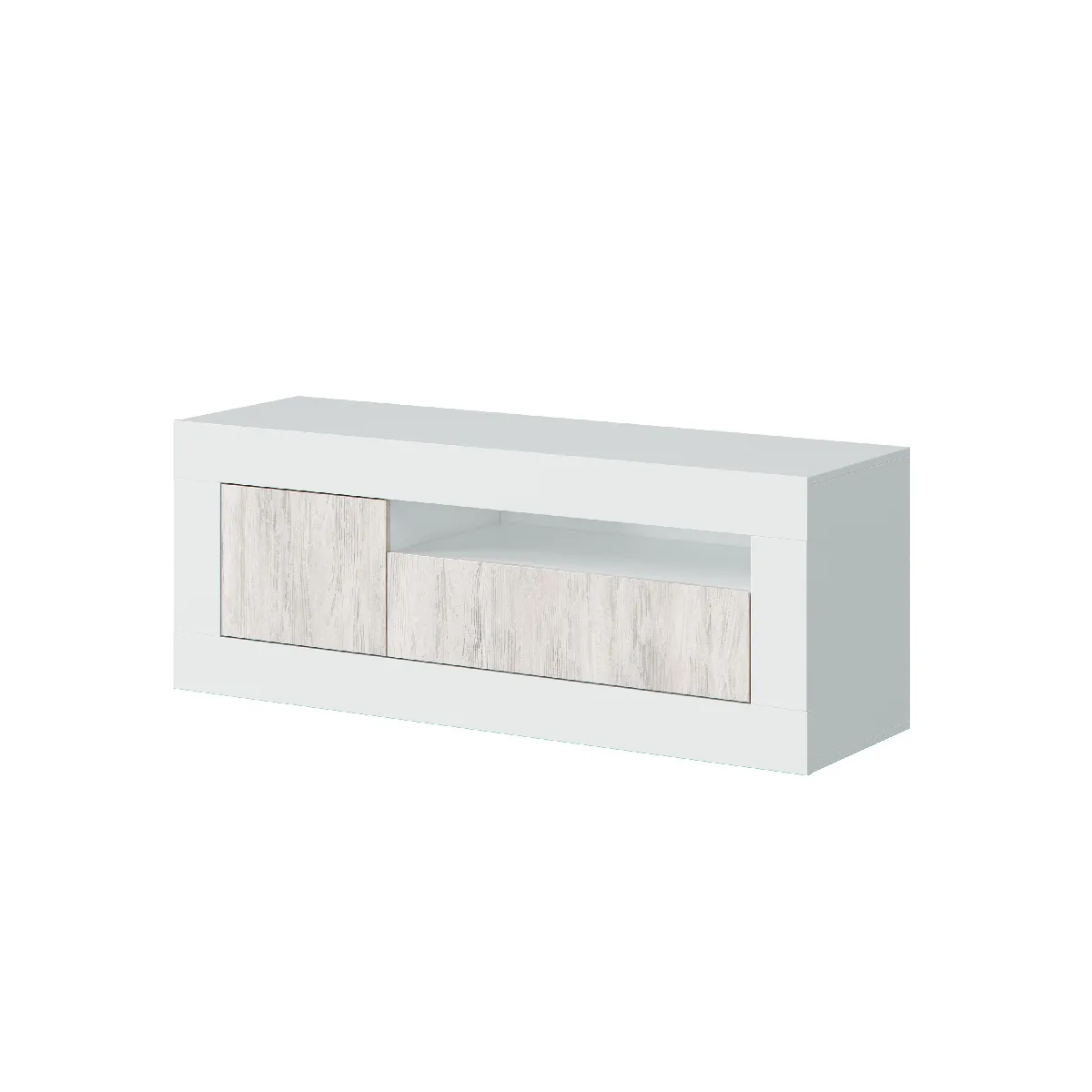 Alter Meuble TV chêne et blanc