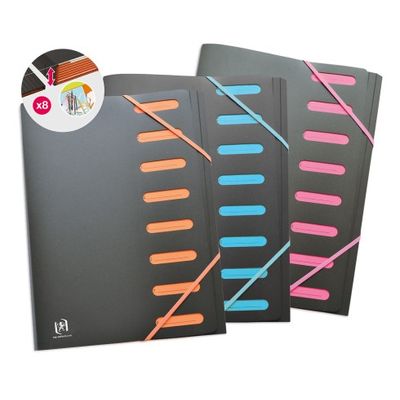 Oxford for Students - Trieur polypro 8 positions - disponible dans différentes couleurs