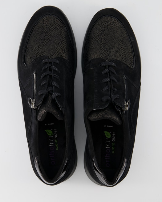 Waldläufer Hiroko-Soft Schnürschuhe in Schwarz